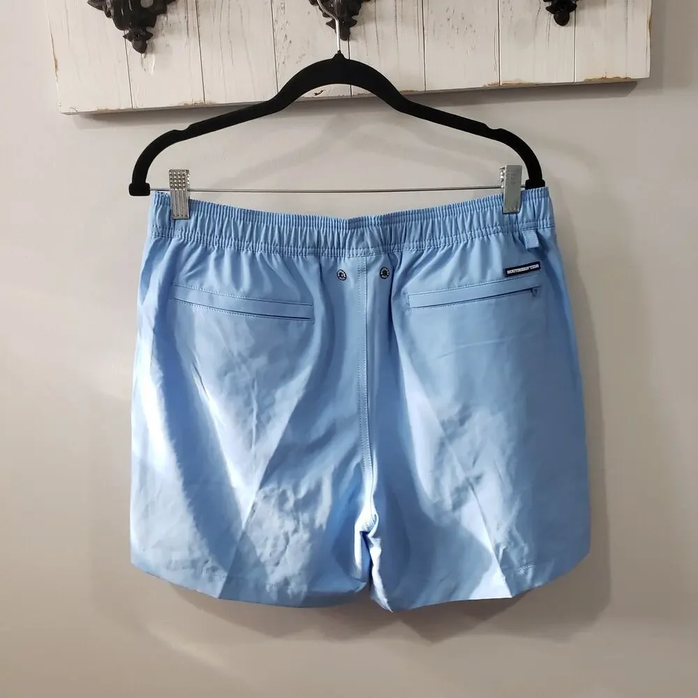 Southern Tide Swim Trunks Men's Medium Light Blue Lined Swim Shorts EUC